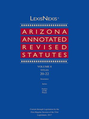 cover image of LexisNexis Arizona Annotated Revised Statutes